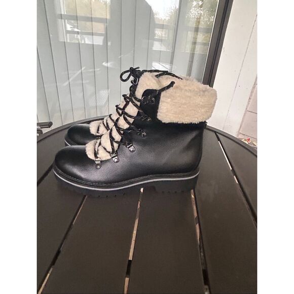 NWOB Tommy Hilfiger Ron 2 Faux Fur Lace Up Boots Black 10 M - Picture 12 of 15